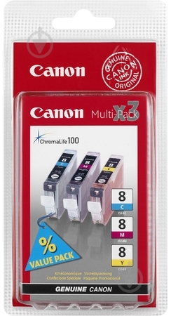 Набор картриджей CLI-8 CLI-8 C/M/Y pack - фото 1