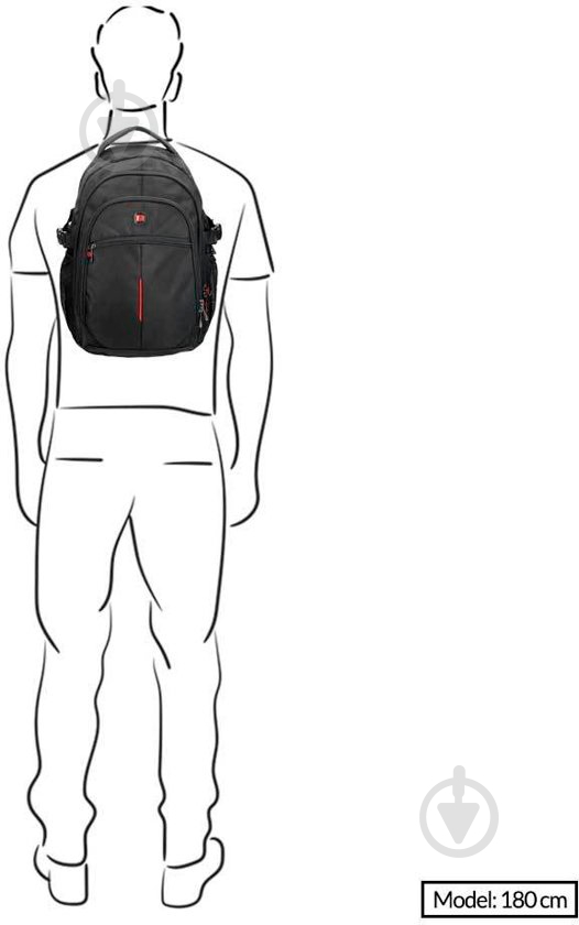 Рюкзак Enrico Benetti Cornell 26 л черный - фото 4