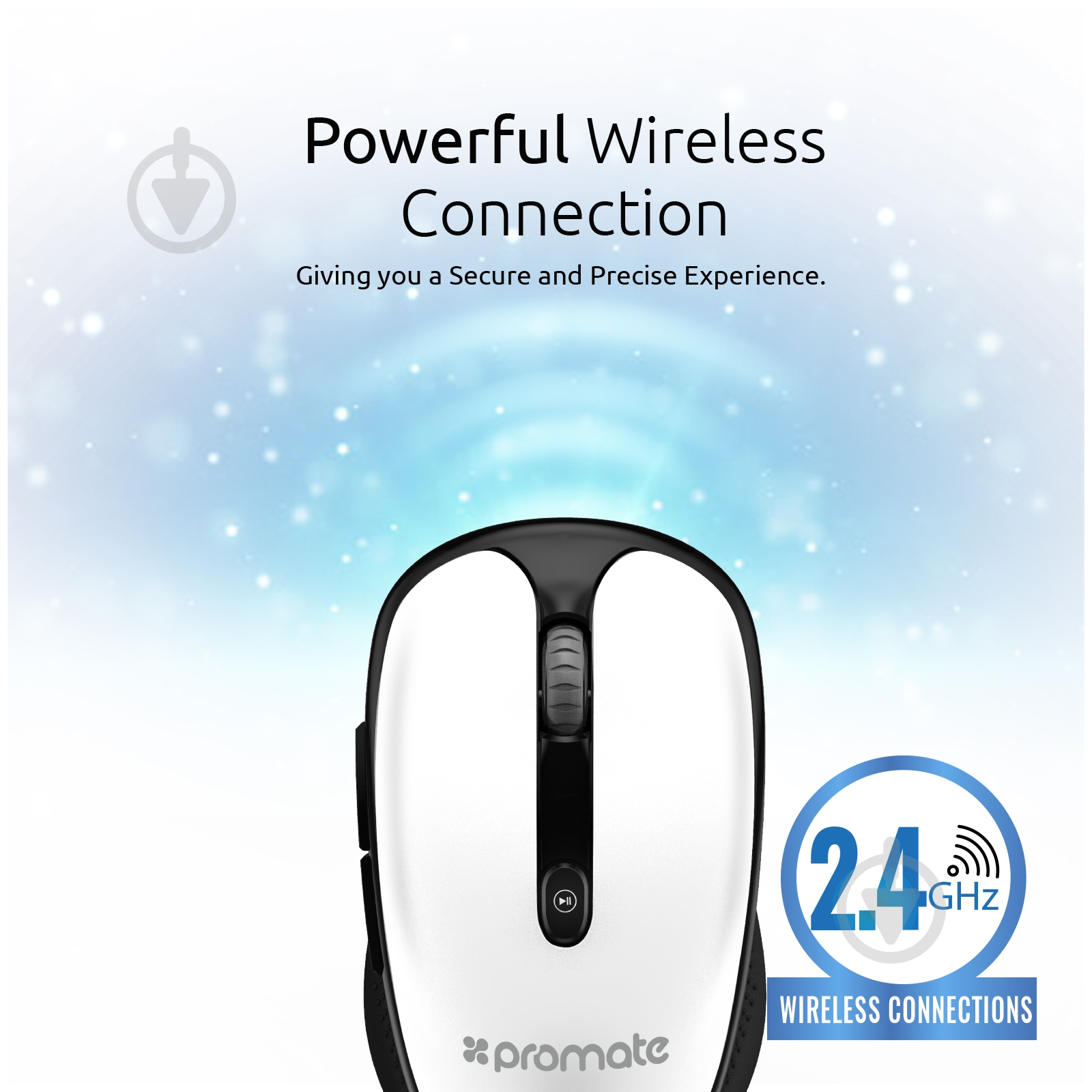 Мышь Promate Wireless white (clix-4.white) - фото 3