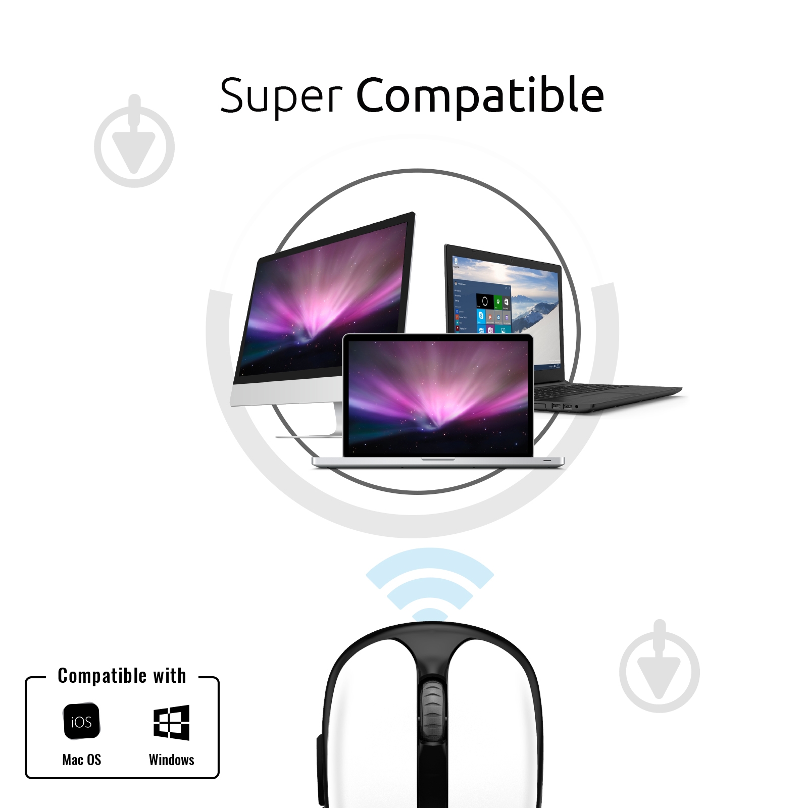 Мышь Promate Wireless white (clix-4.white) - фото 8