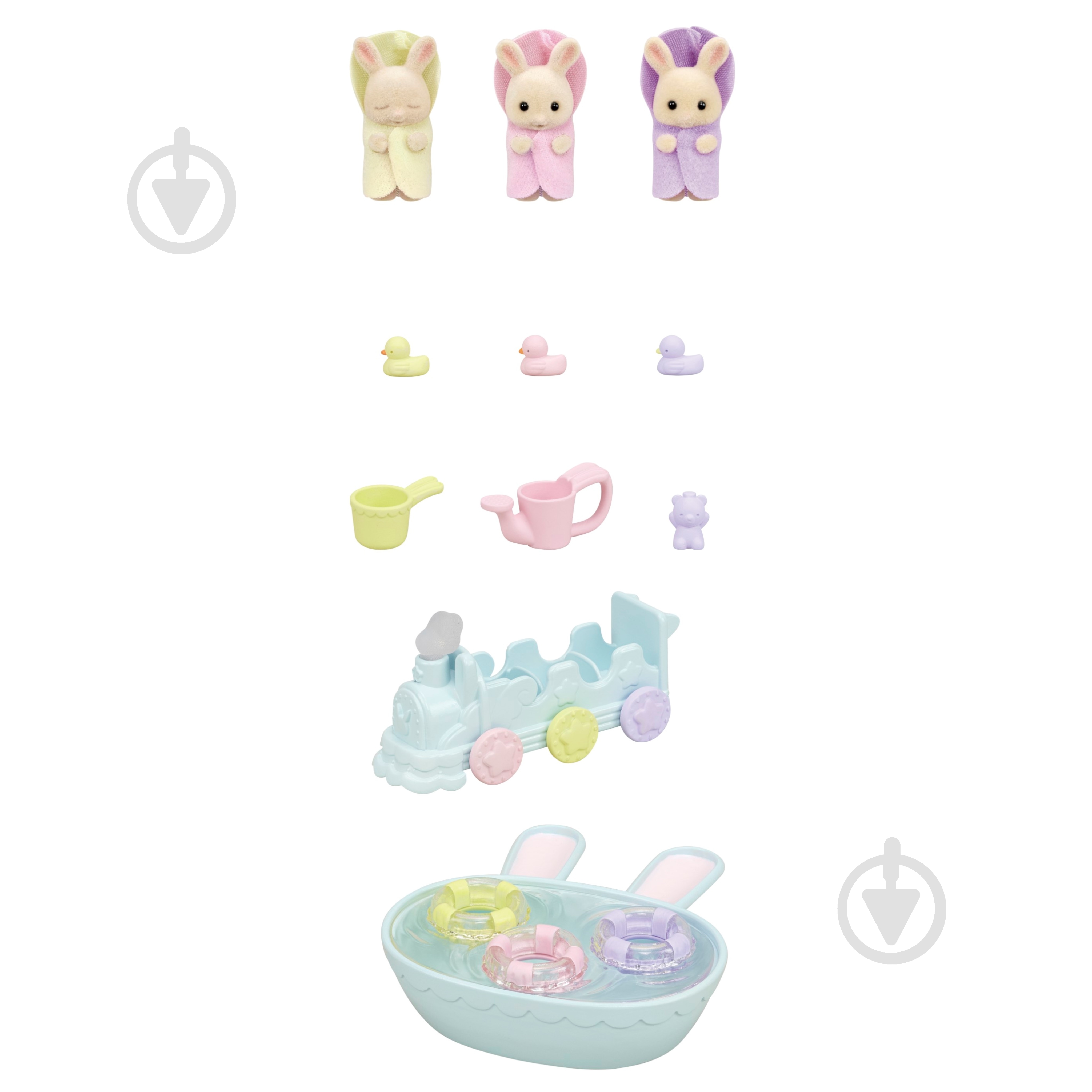 Фігурка колекційна Sylvanian Families Купание тройни молочных крольчат 5707 - фото 2