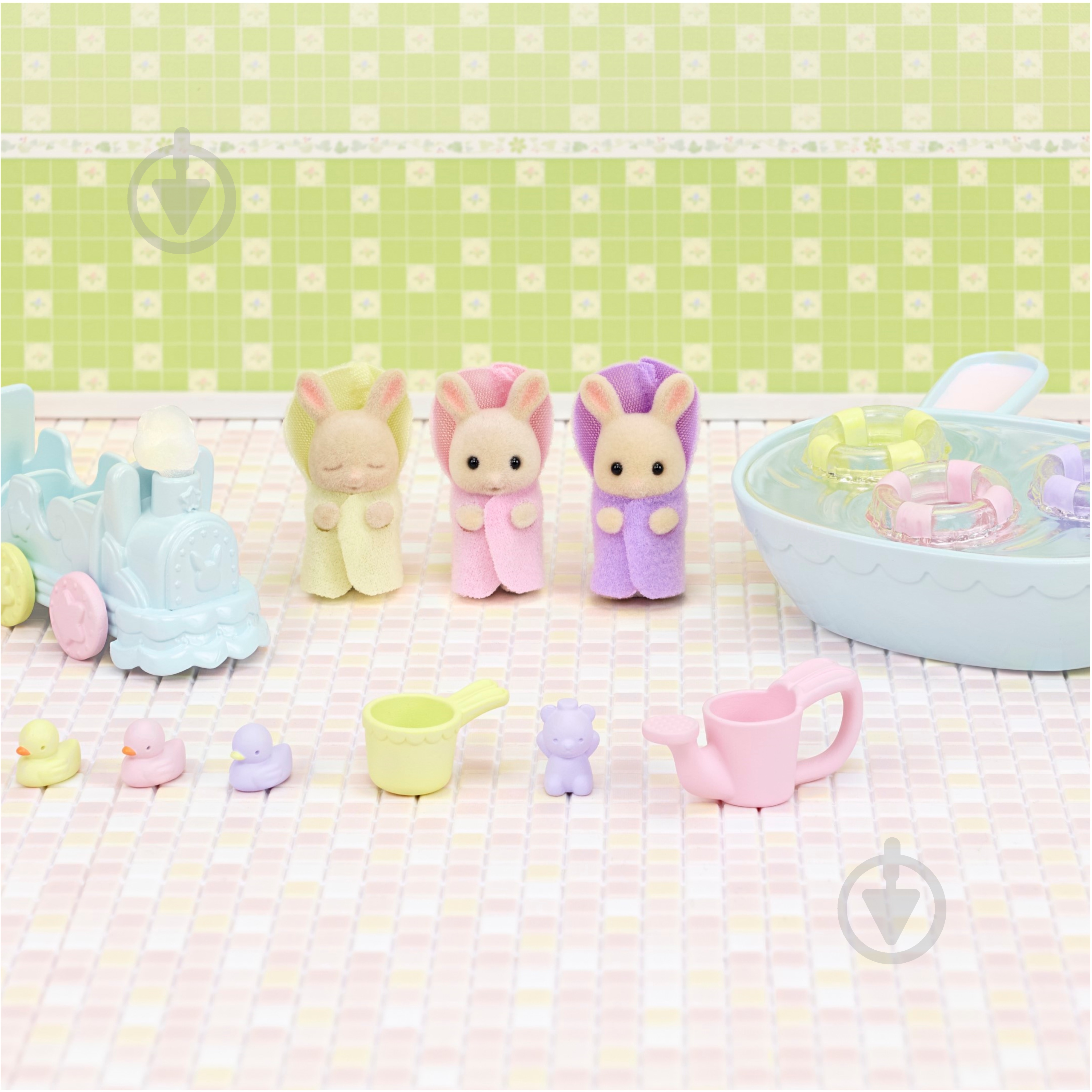 Фігурка колекційна Sylvanian Families Купание тройни молочных крольчат 5707 - фото 8