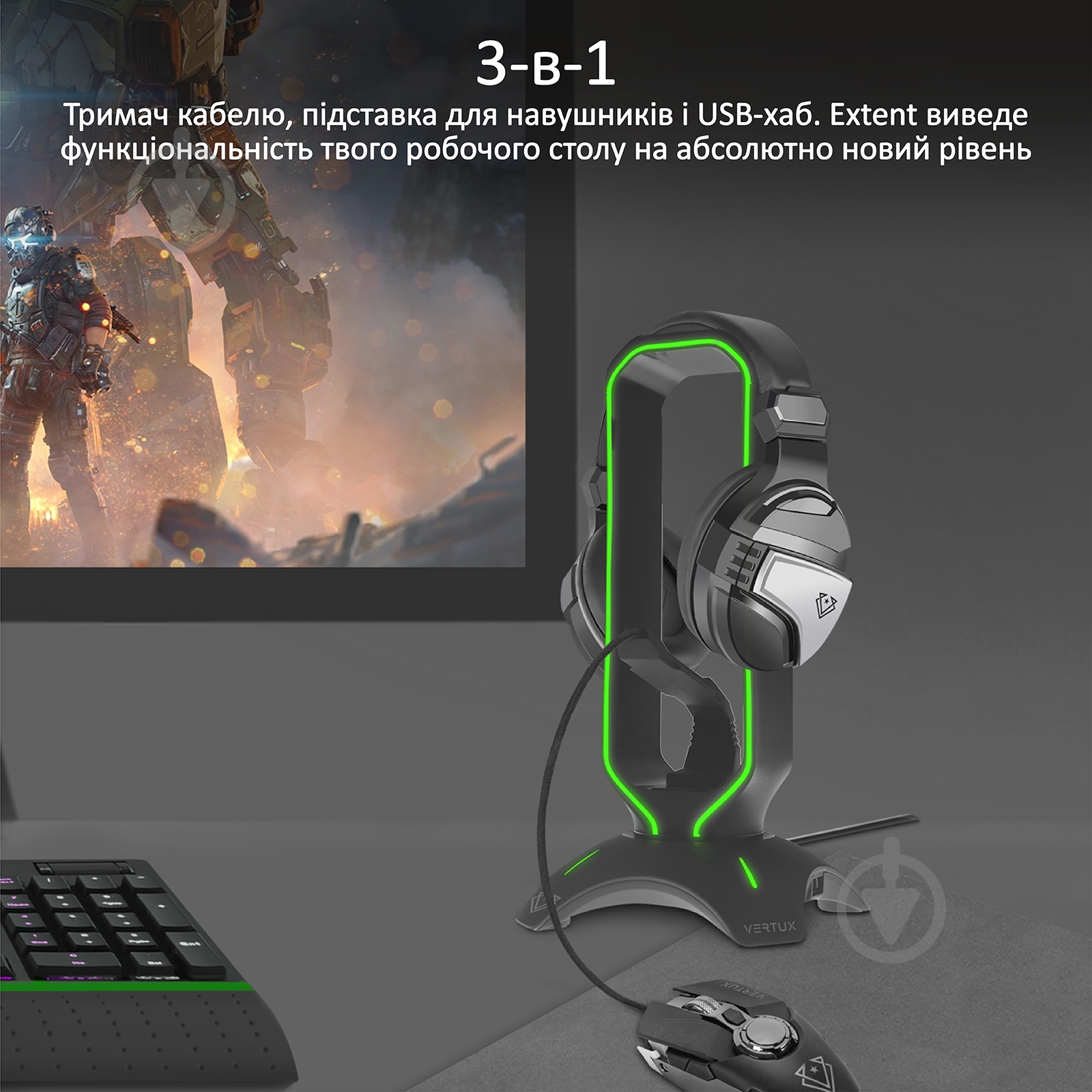 Держатель для кабеля Vertux black extent.black - фото 3