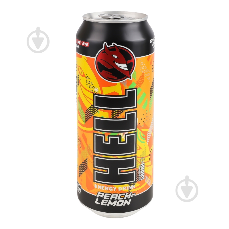 Энергетический напиток HELL Peach - Lemon 0,5 л - фото 2 Энергетический напиток HELL Peach - Lemon 0,5 л - фото 2