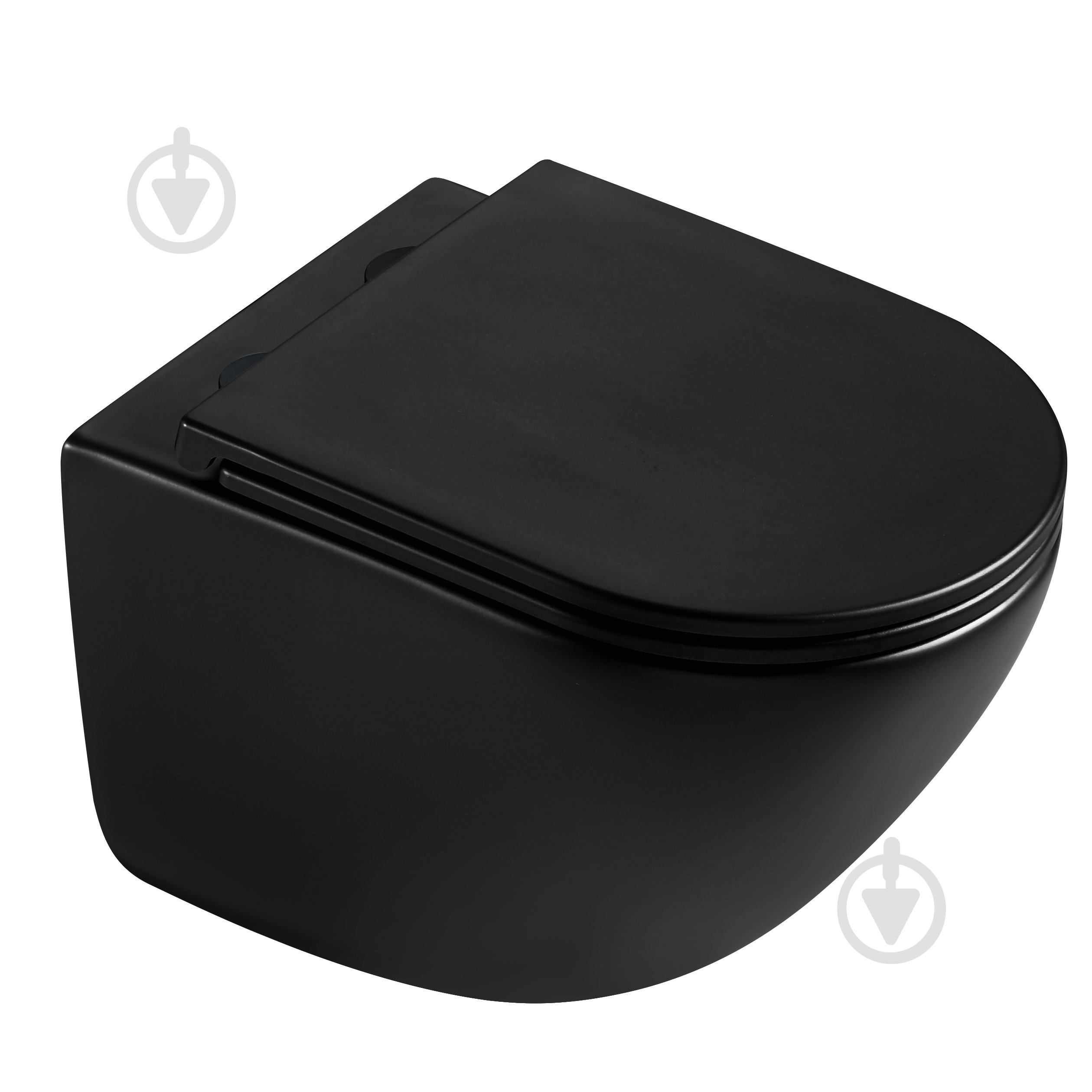 Унитаз подвесной Koller Pool Aqua Rimless black сиденье SoftClose - фото 1