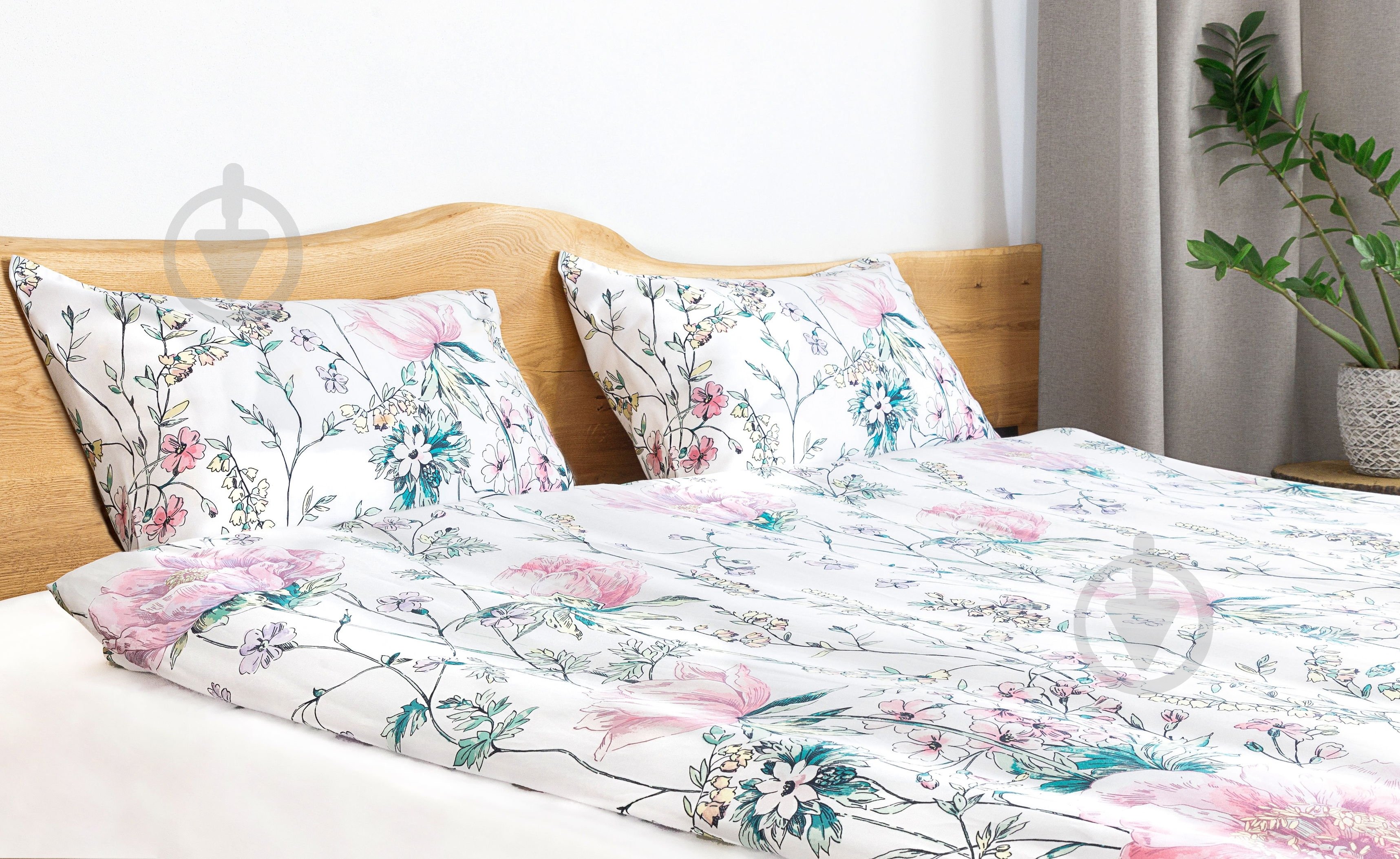 Комплект постельного белья Meadows 1,5 белый с рисунком Saffran - фото 1 Комплект постельного белья Meadows 1,5 белый с рисунком Saffran - фото 1