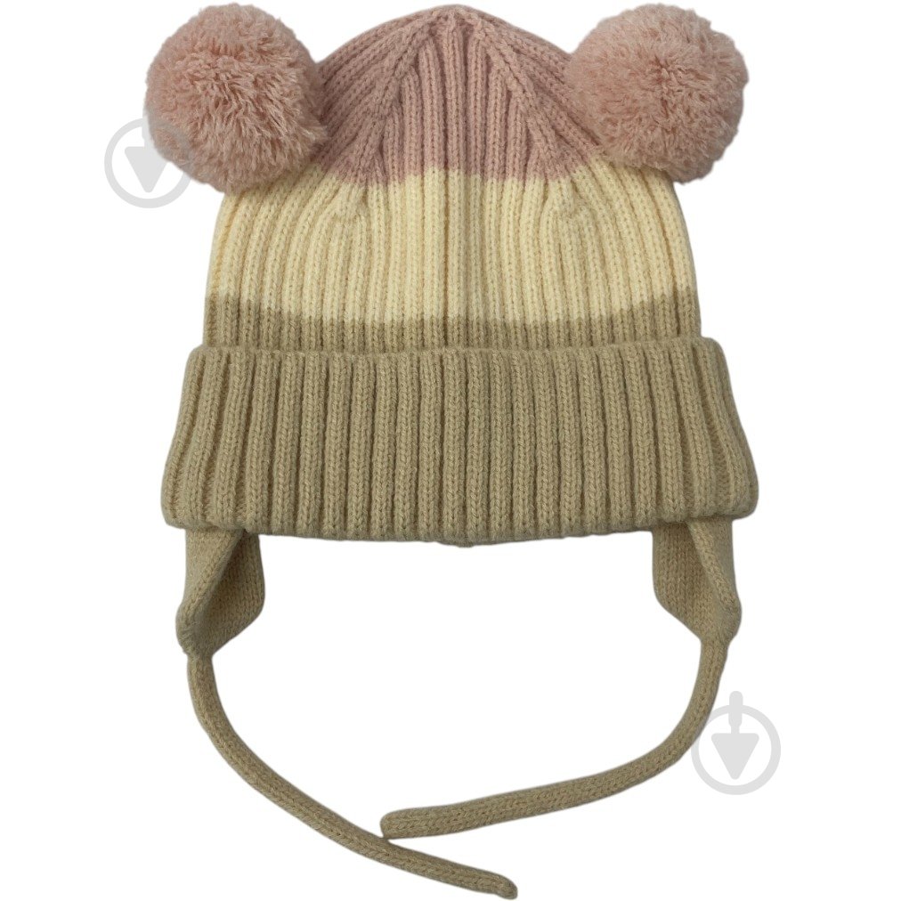 Шапка HW для девочек р.52-54 бежевый - фото 1