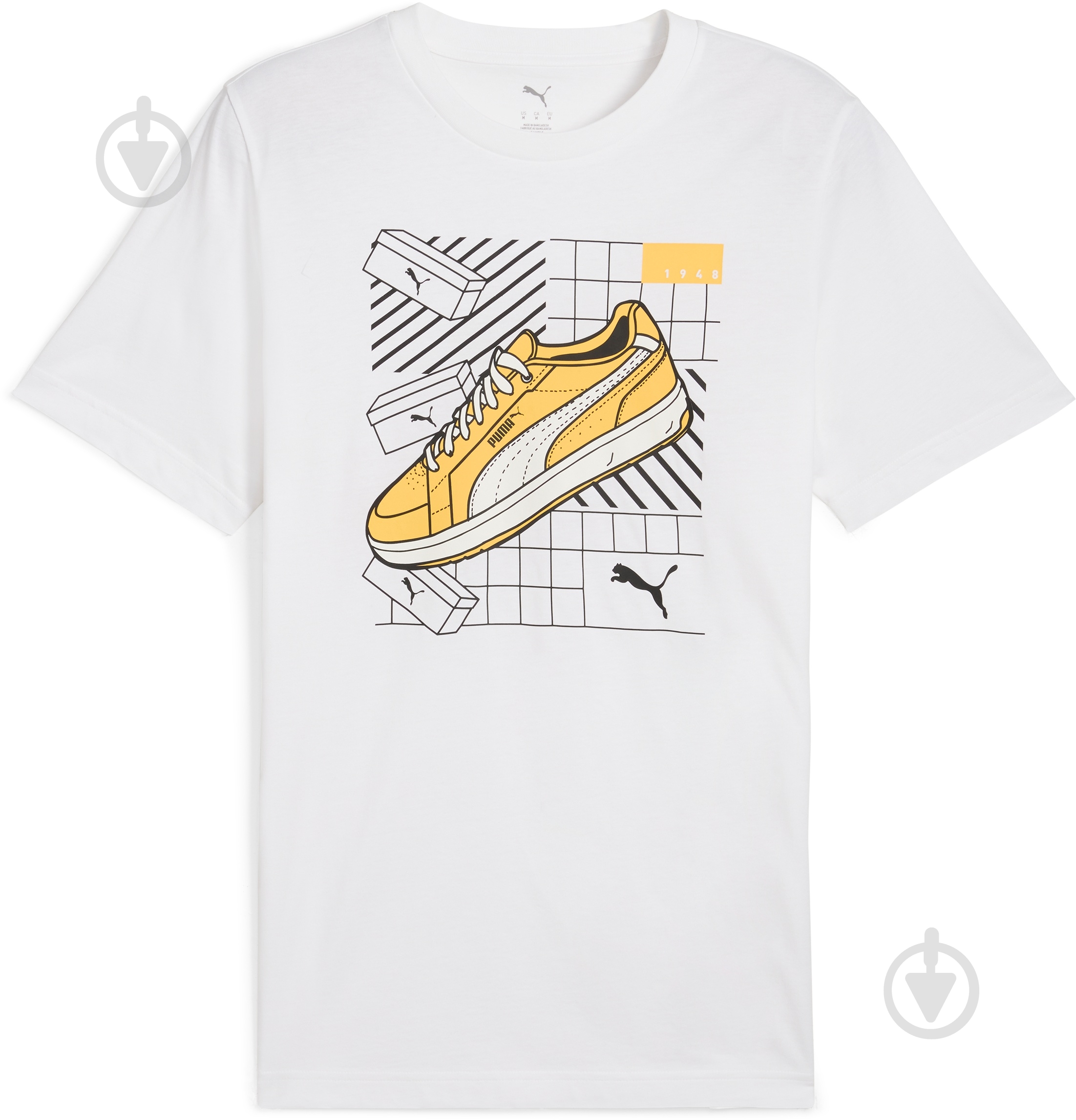 Футболка Puma GRAPHICS Sneaker Tee 68483002 р.S белый - фото 1