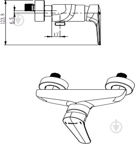 Смеситель для душа Bravat F9351385CP-01 - фото 3