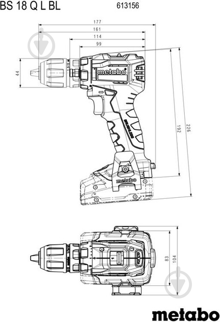 Шуруповерт акумуляторний Metabo BS 18 L BL Q 613156850 - фото 13 Шуруповерт акумуляторний Metabo BS 18 L BL Q 613156850 - фото 13
