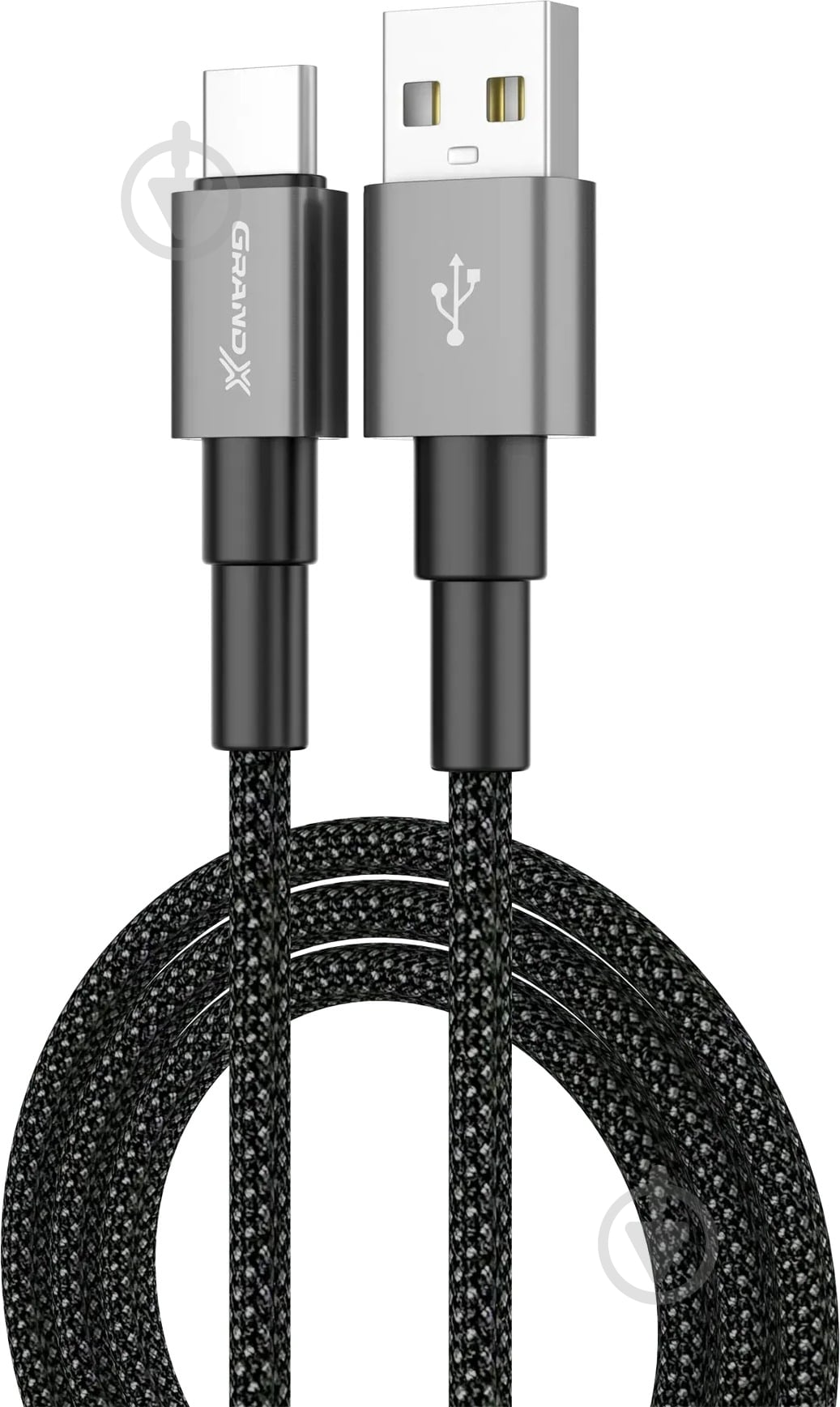 Кабель Grand-X USB — Type-C 1 м чорний (PC-08B) - фото 2