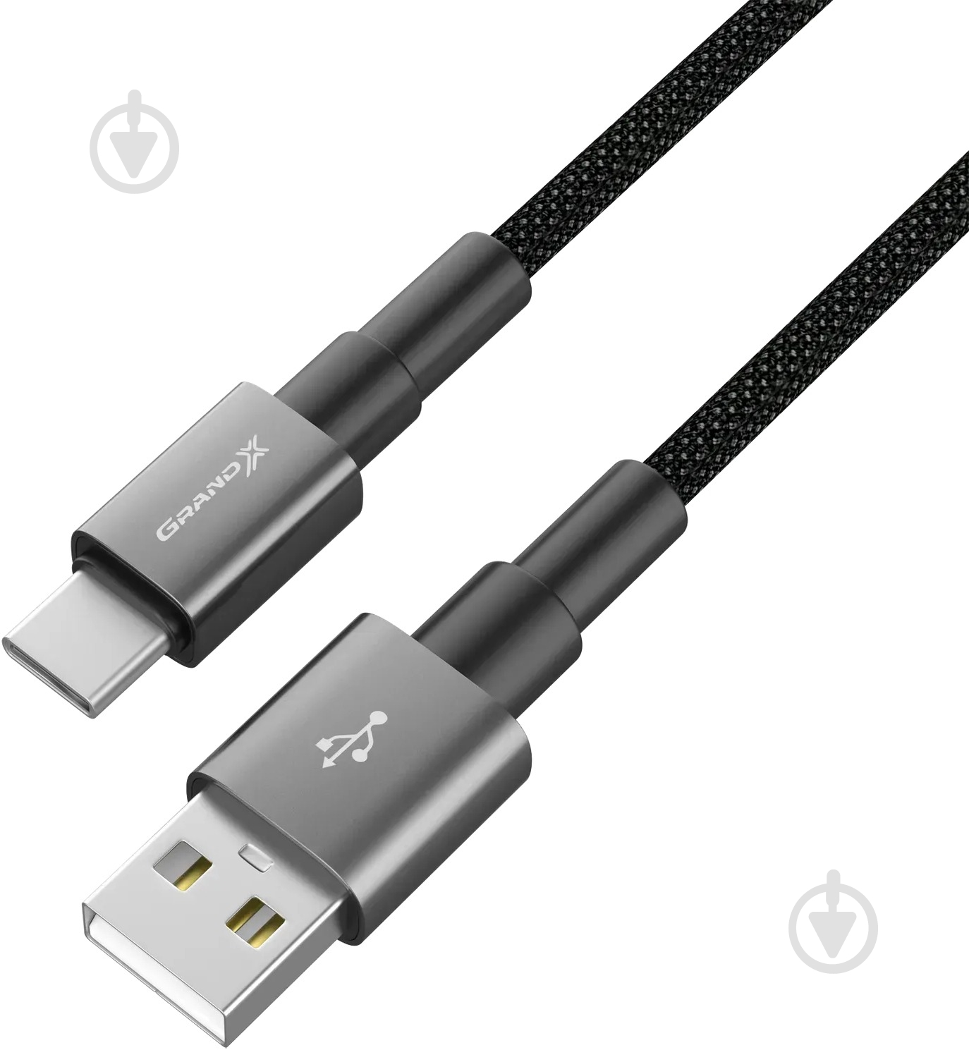 Кабель Grand-X USB — Type-C 1 м чорний (PC-08B) - фото 3