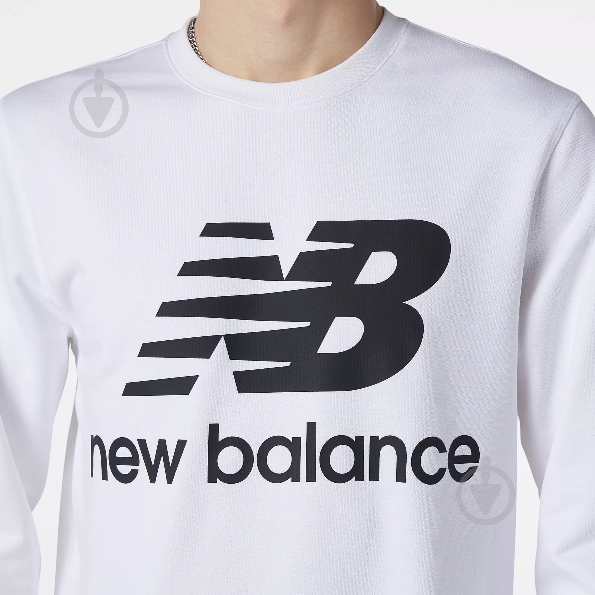 Свитшот New Balance MT03560WT р. L белый - фото 5