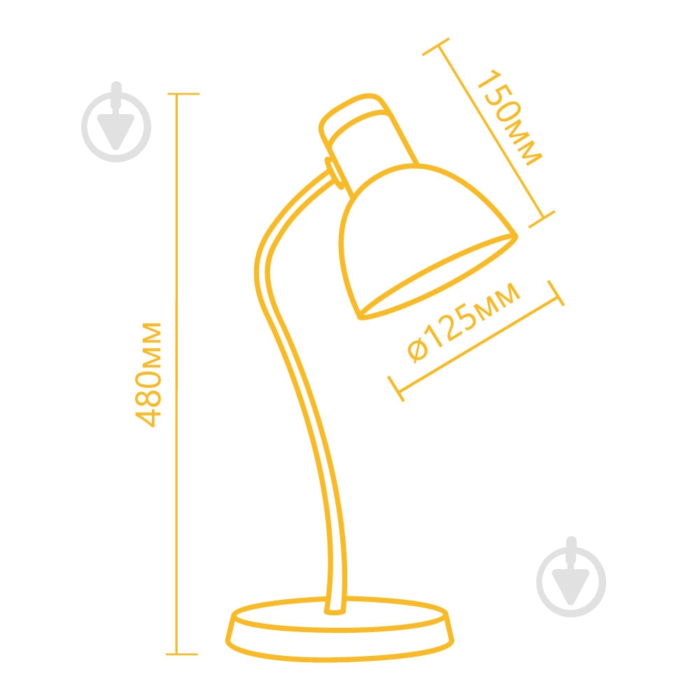 Настольная лампа LightMaster 1x40 Вт E27 белый DE1150 білий, E27 - фото 3