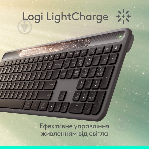 Клавиатура Logitech Slim Solar+ (L920-013764) graphite - фото 3