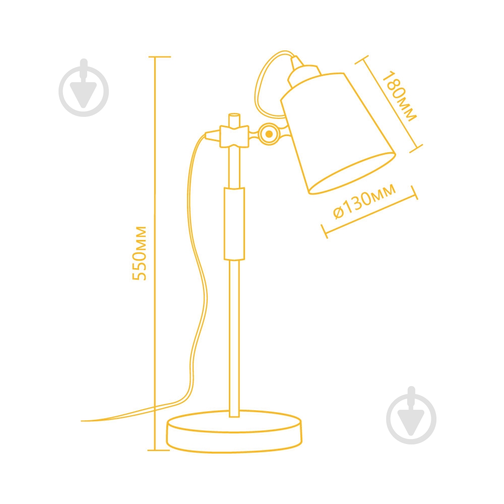 Настольная лампа LightMaster 1x40 Вт E27 белый DE1151 білий, E27 - фото 4 Настольная лампа LightMaster 1x40 Вт E27 белый DE1151 білий, E27 - фото 4
