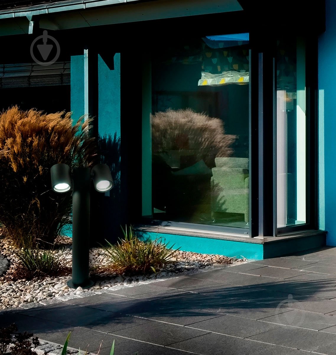 Столбик Polux Pino-2 44 см GU10 IP44 черный - фото 2 Столбик Polux Pino-2 44 см GU10 IP44 черный - фото 2