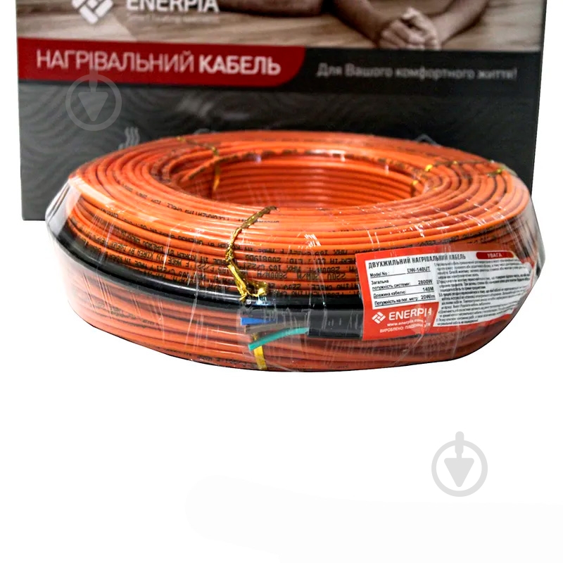 Нагрівальний кабель Enerpia 1800Вт 90 м + терморегулятор механічний RTC-70.26 - фото 5