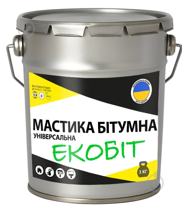 Мастика битумная ECOBIT 3 кг - фото 1 Мастика битумная ECOBIT 3 кг - фото 1
