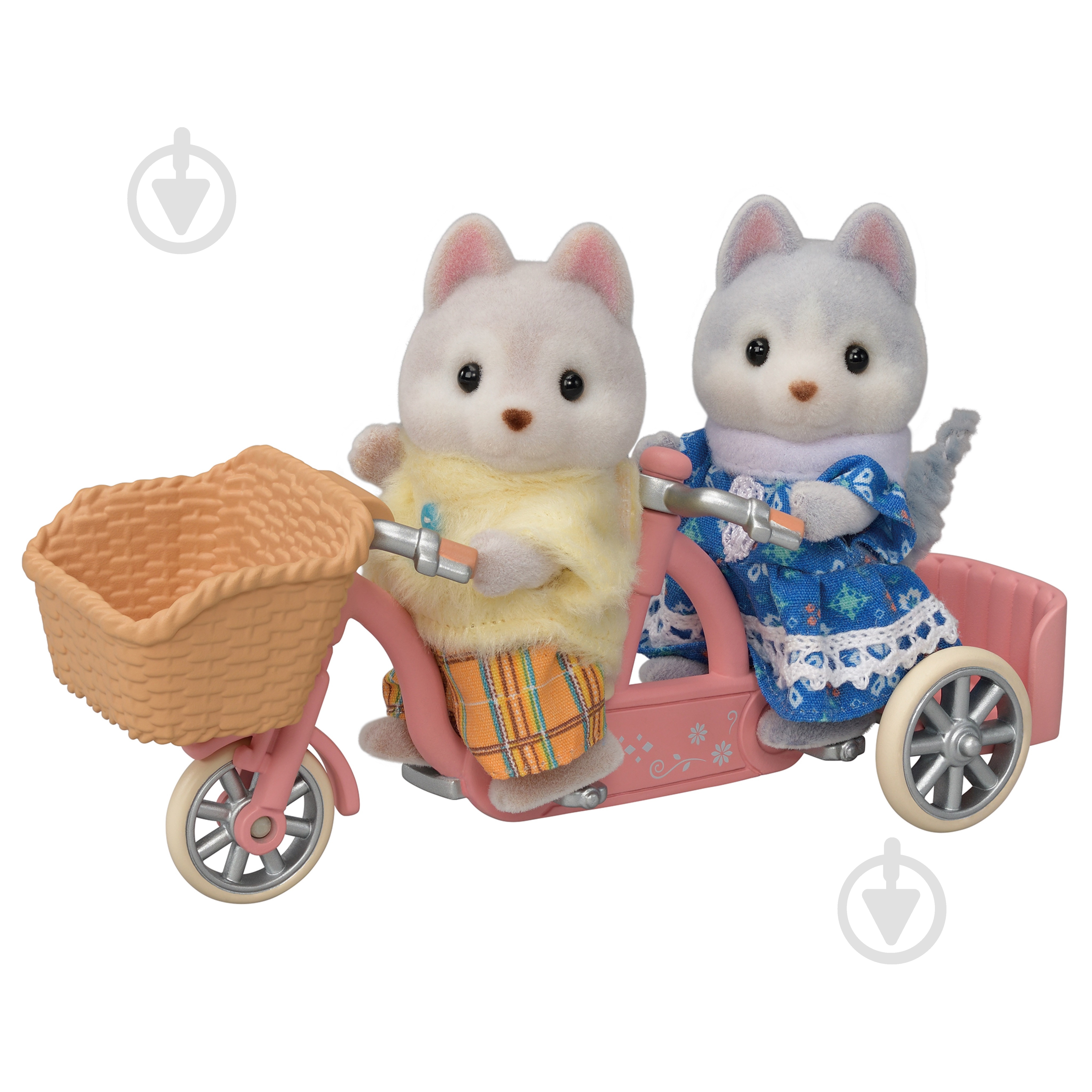 Фігурка колекційна Sylvanian Families Малыши Хаски на велосипеде 5637 - фото 2