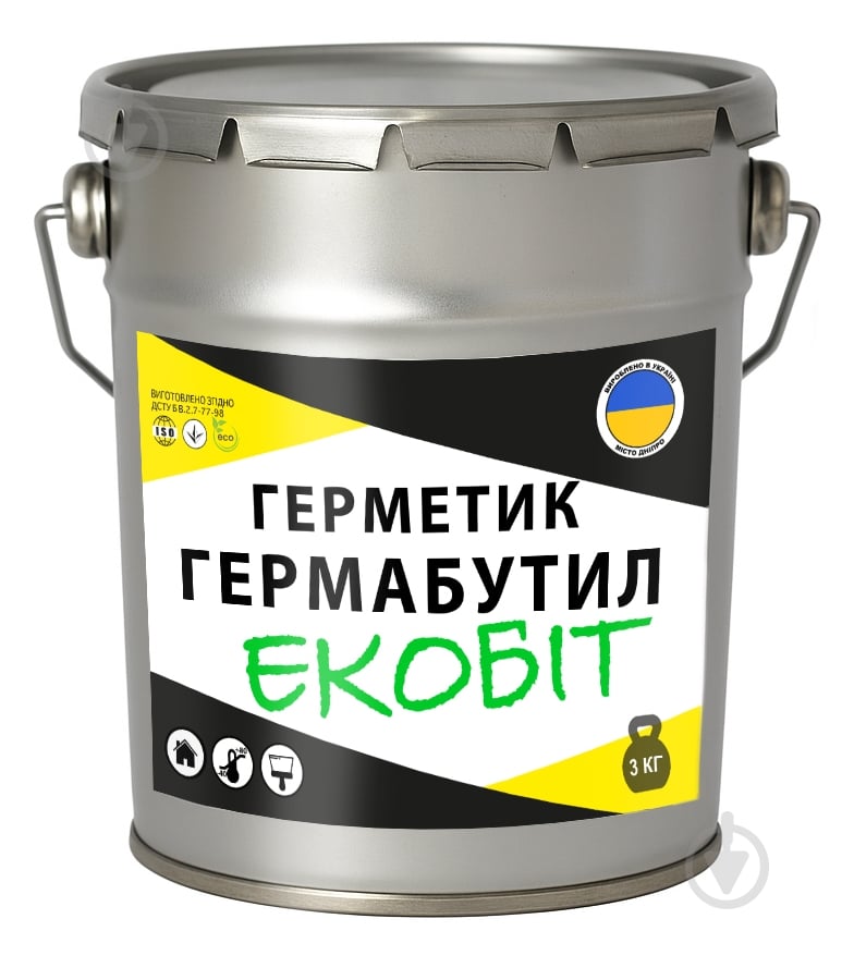 Герметик каучуковый ECOBIT Гермабутил серый 3 кг - фото 1 Герметик каучуковый ECOBIT Гермабутил серый 3 кг - фото 1
