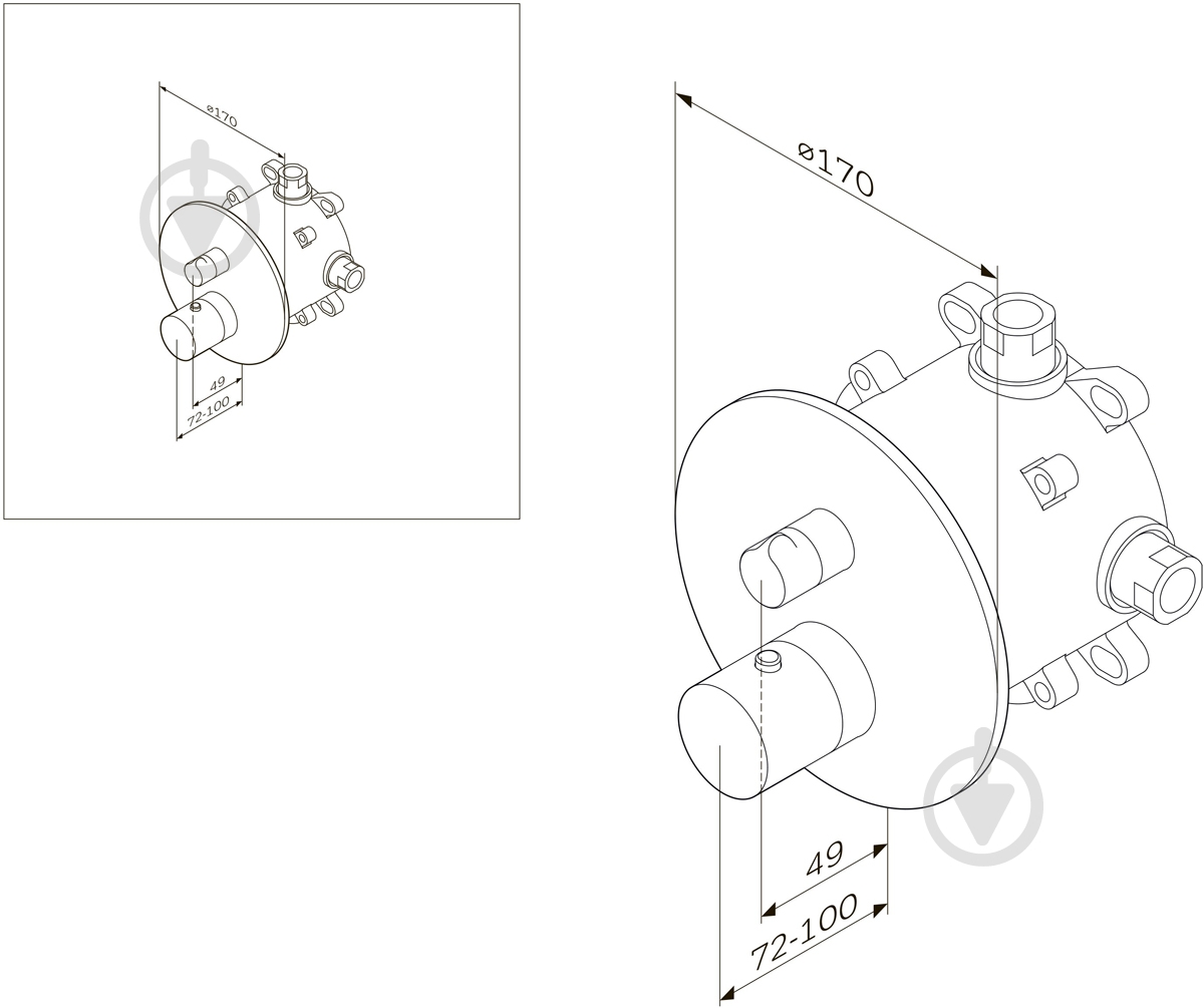 Змішувач для душу AM.PM F8085500 Like - фото 7