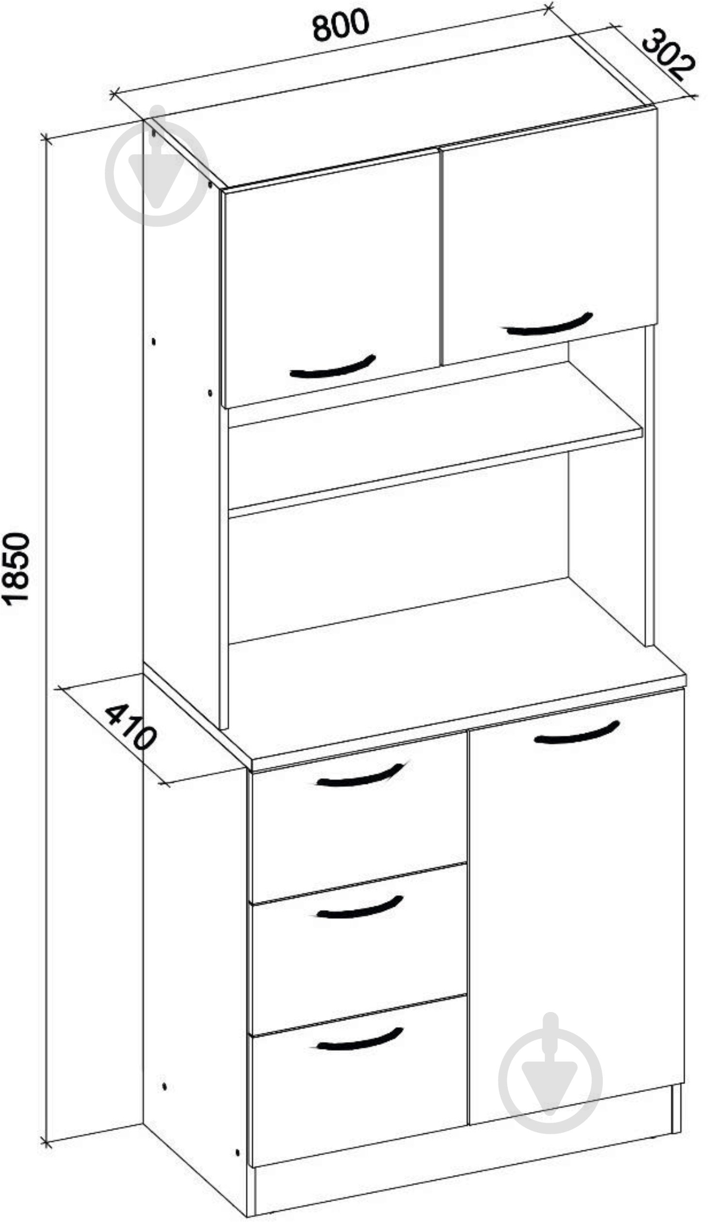 Буфет Грейд Leon 80 дуб сонома - фото 3