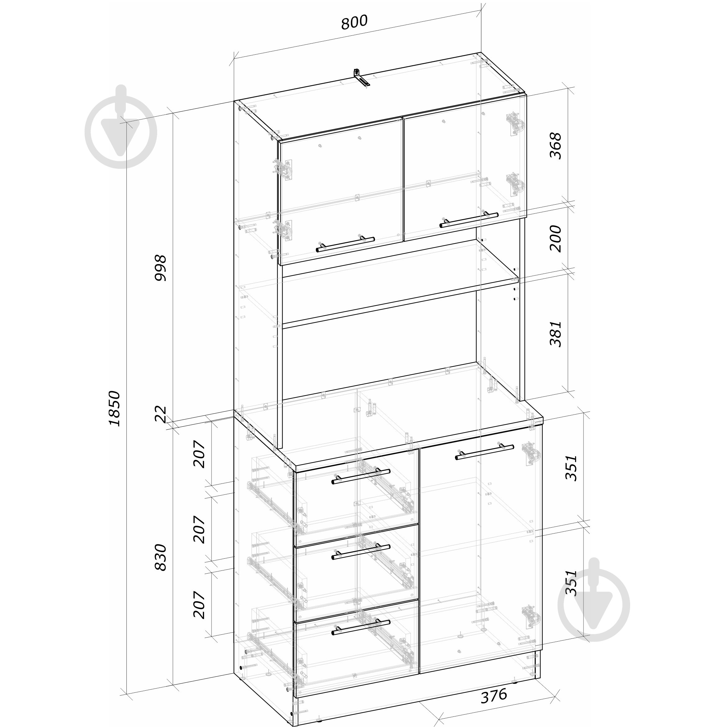 Буфет Грейд Leon 80 дуб сонома - фото 4