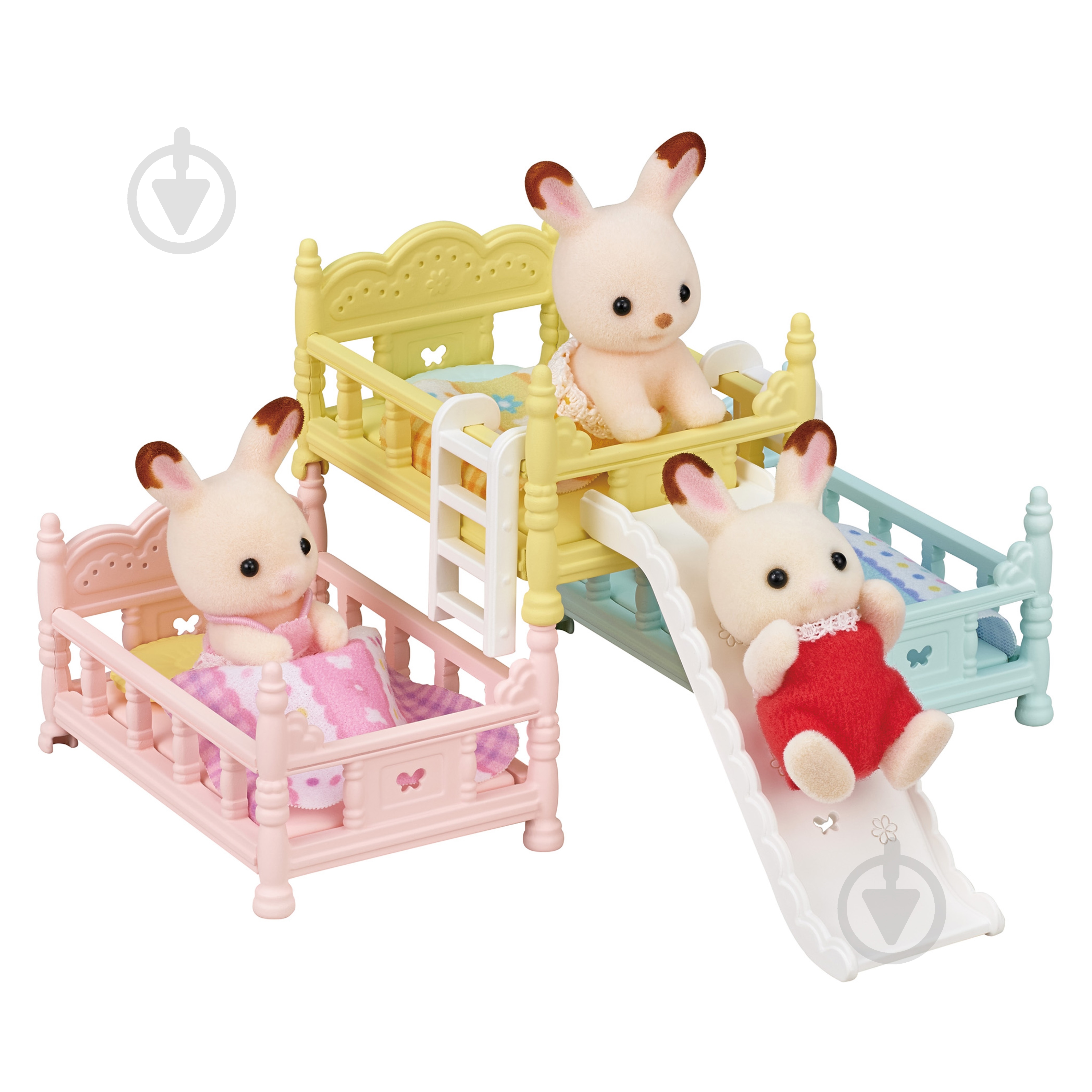 Фігурка колекційна Sylvanian Families Трёхэтажная кроватка с горкой 5741 - фото 5