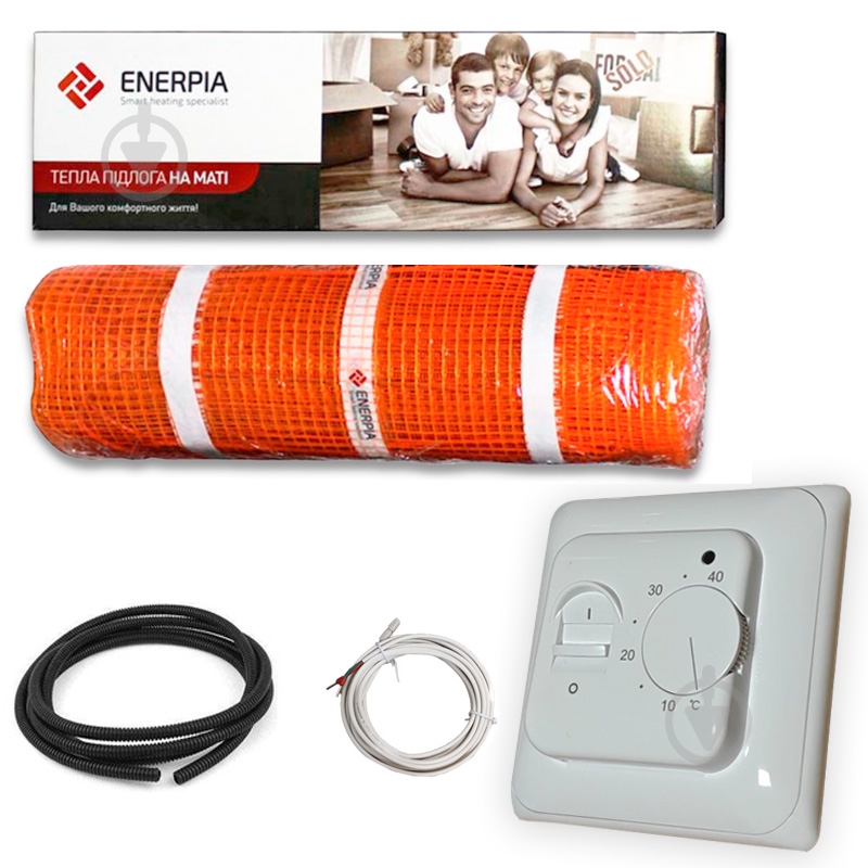 Нагрівальний мат Enerpia 400Вт 2м2 + терморегулятор механічний Castle RTC 70.26 - фото 8