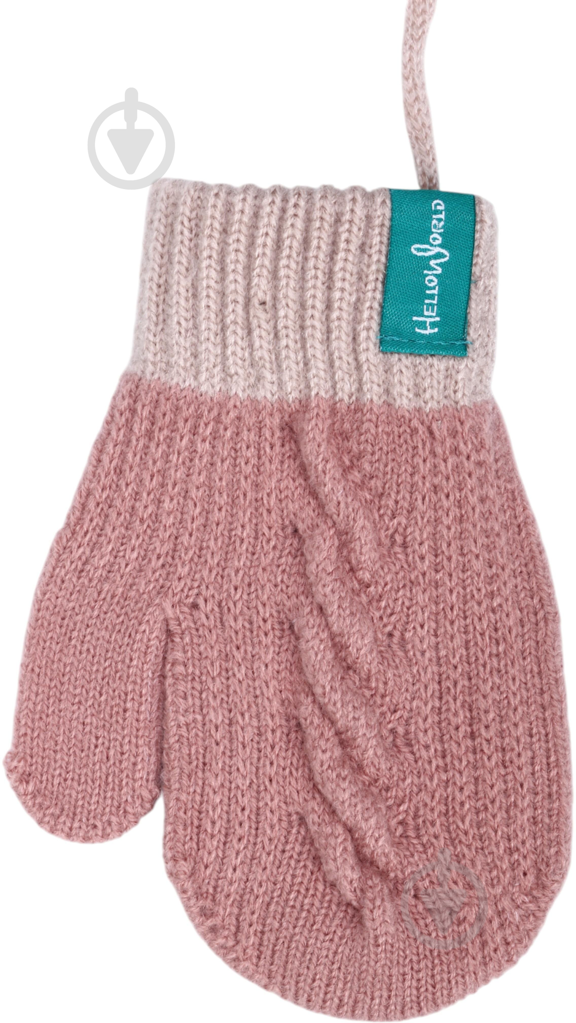 Рукавицы HW с веревочкой р.10-12 /розовый - фото 3 Рукавицы HW с веревочкой р.10-12 /розовый - фото 3