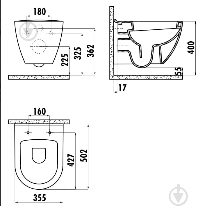 Унитаз подвесной CREAVIT Terra TP325 - фото 5 Унитаз подвесной CREAVIT Terra TP325 - фото 5