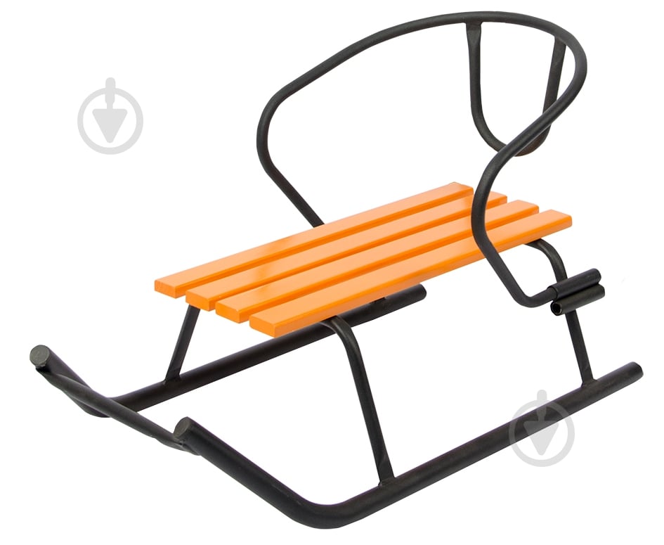 Санчата Vitan " Малюк" чорні + спинка + кольорова планка - фото 1 Санчата Vitan " Малюк" чорні + спинка + кольорова планка - фото 1