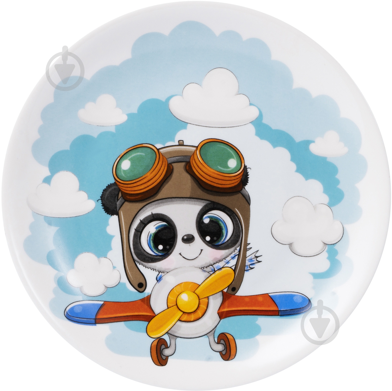 Набор детской посуды Ardesto Panda pilot 3 шт. белый с рисунком AR3451PS - фото 4