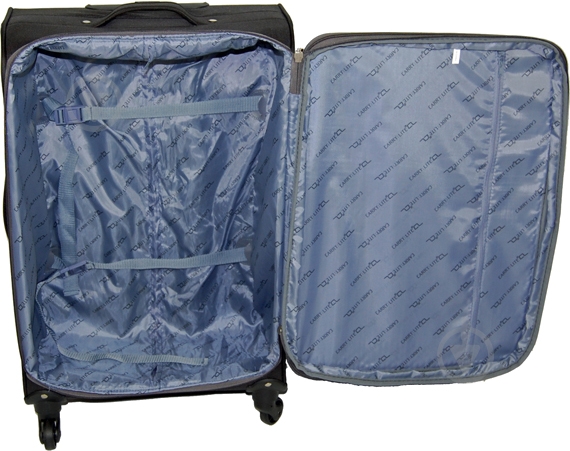 Чемодан Diamond (M) 60 л серый 923949 - фото 2