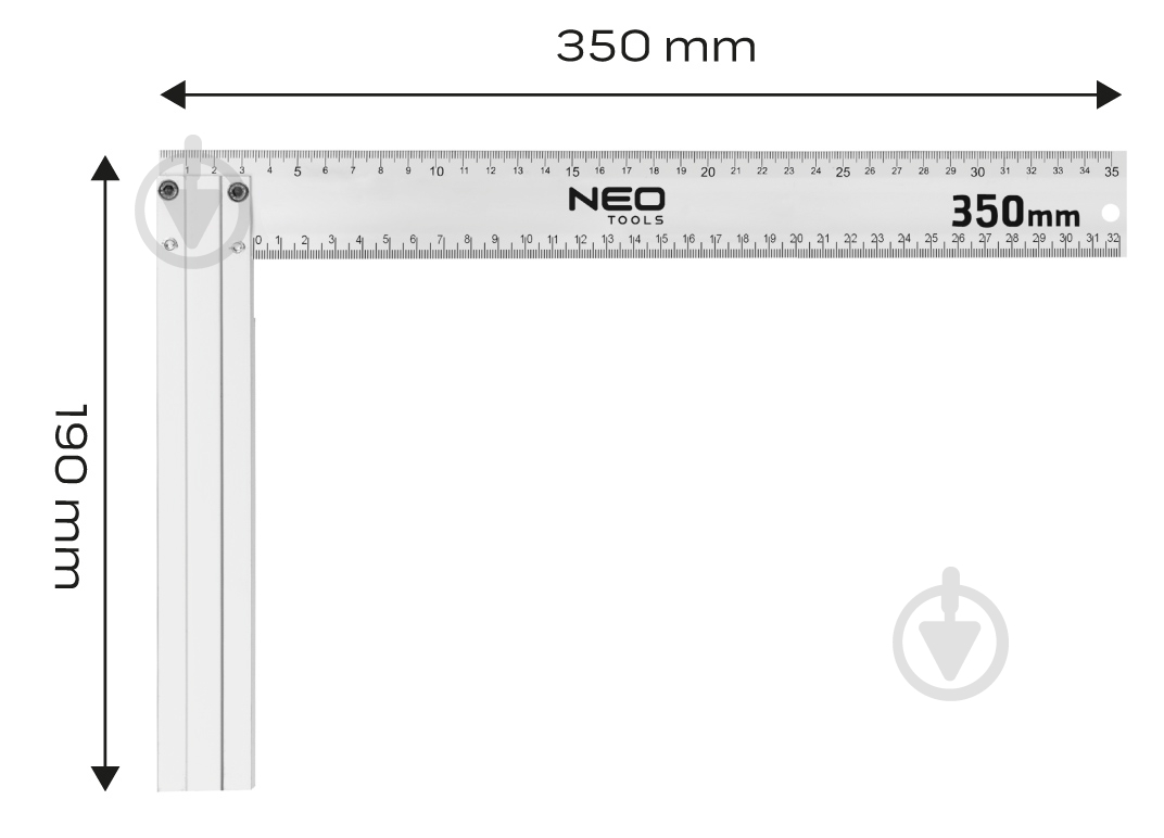 Кутник NEO tools 350 x 190 мм 72-146 - фото 2