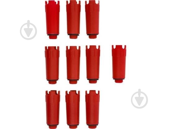 Заглушка ПП Vorel монтажні до гідросистем червоні (10 шт) - фото 1