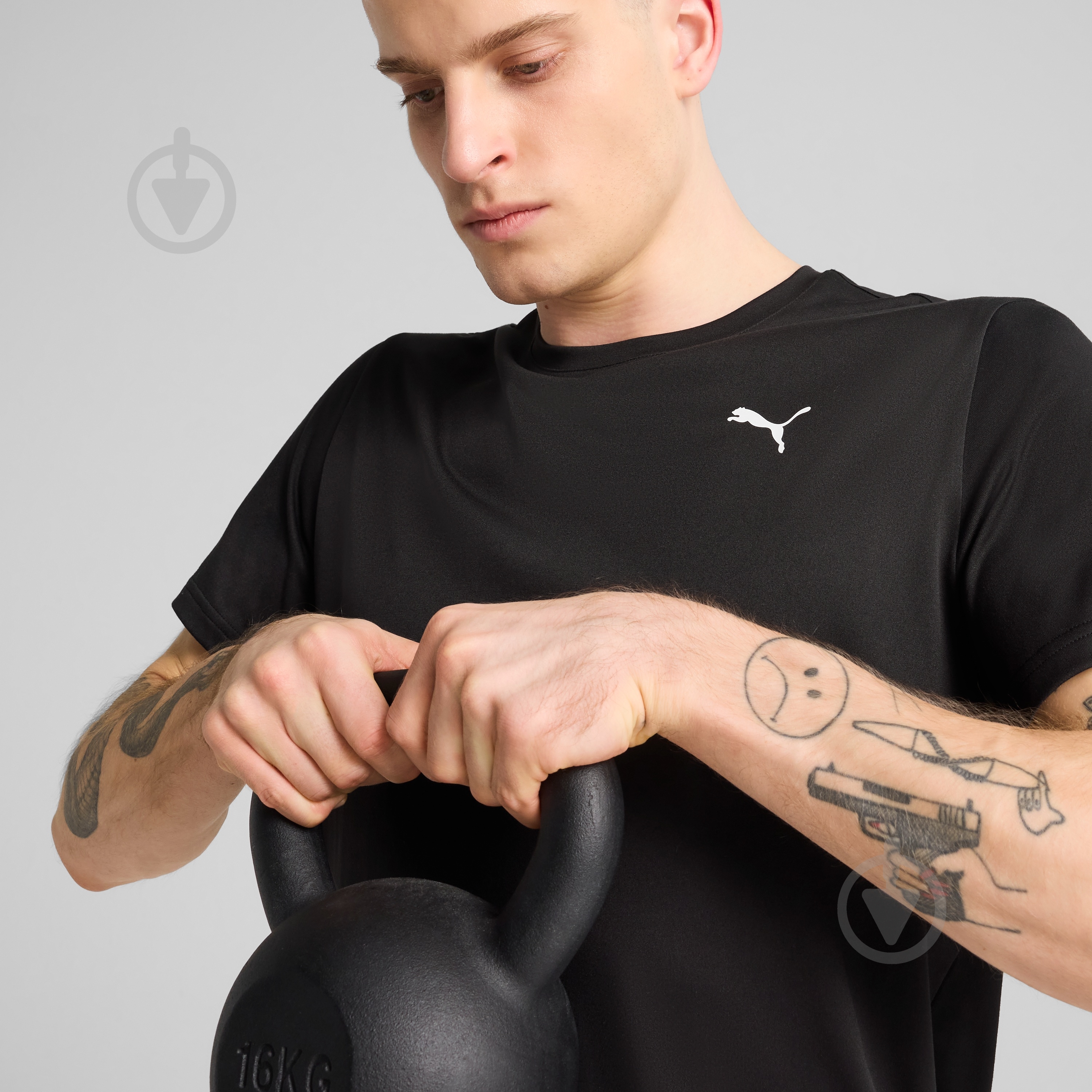 Футболка Puma M TAD ESSENTIALS SOLID CAT TEE (LC small cat) 52590801 р.S черный - фото 7