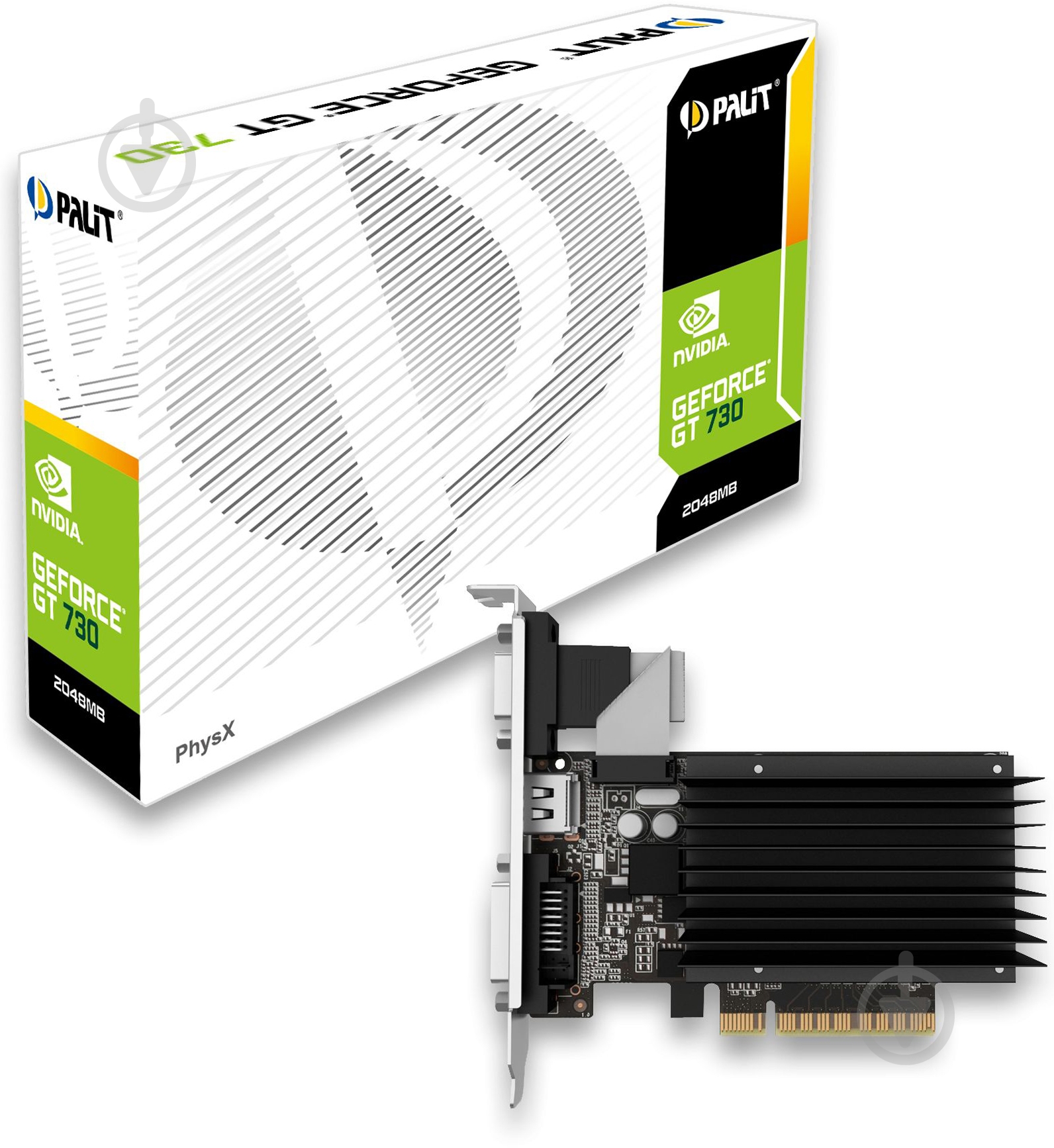 Видеокарта Palit GeForce GT 730 2GB GDDR3 64bit (NEAT7300HD46-2080H) - фото 3 Видеокарта Palit GeForce GT 730 2GB GDDR3 64bit (NEAT7300HD46-2080H) - фото 3