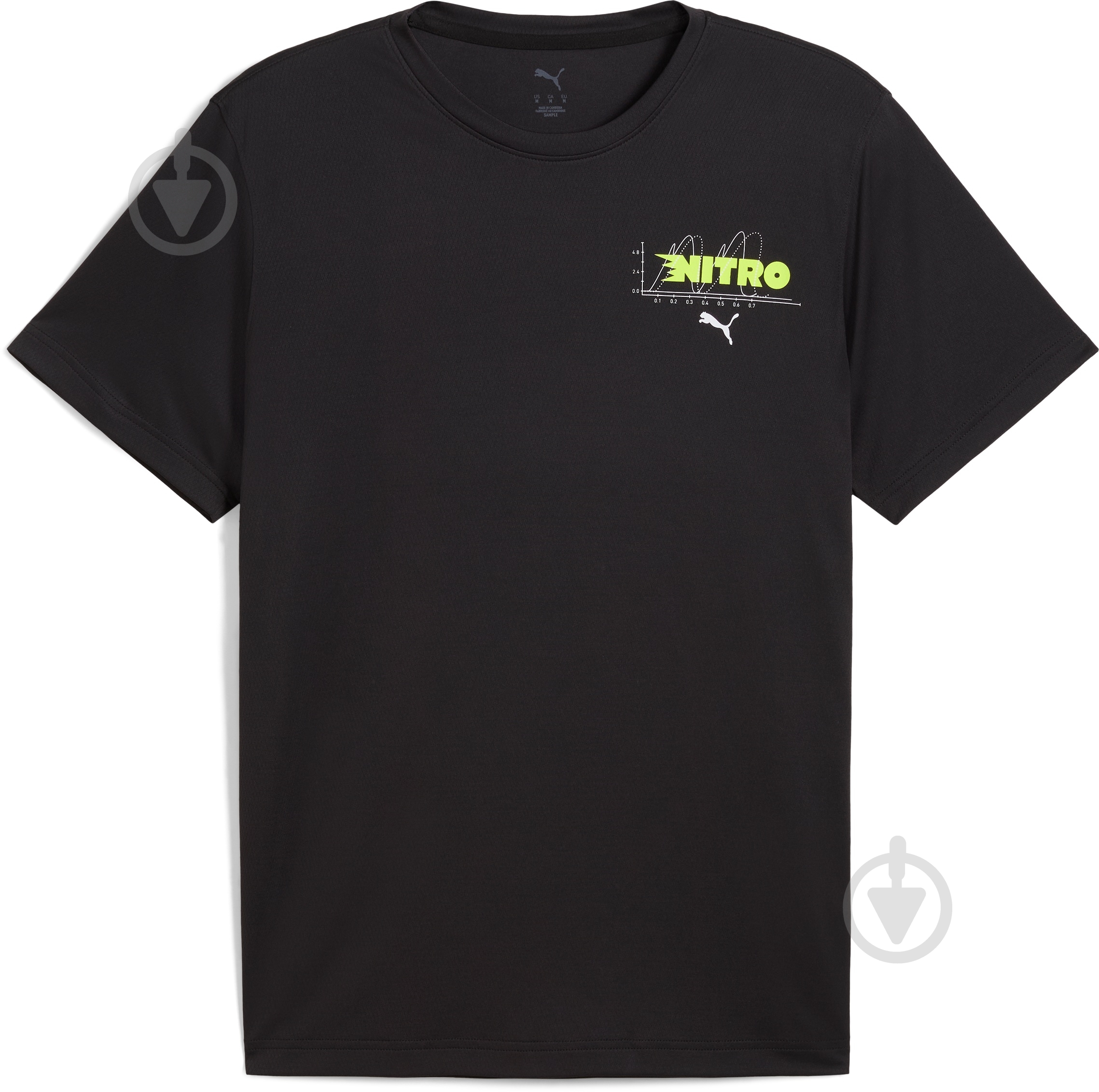 Футболка Puma GRAPHICS RUNNING NITRO TEE M 52656201 р.S черный - фото 1