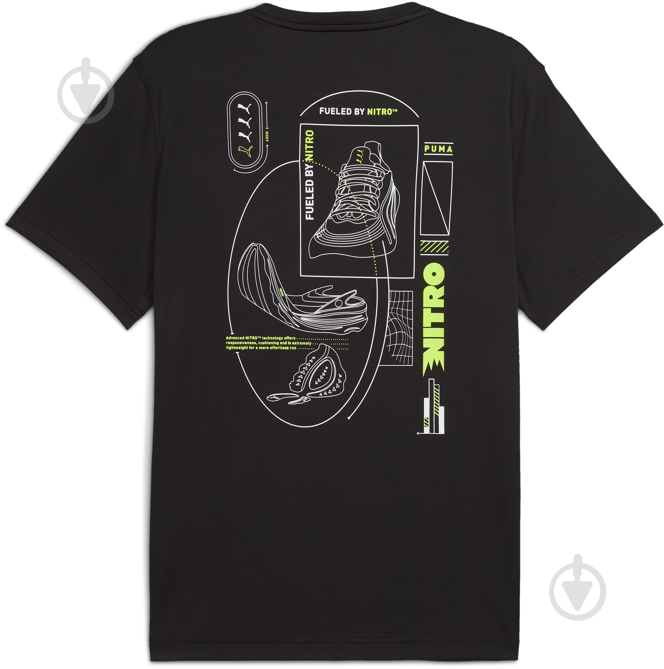 Футболка Puma GRAPHICS RUNNING NITRO TEE M 52656201 р.S черный - фото 2