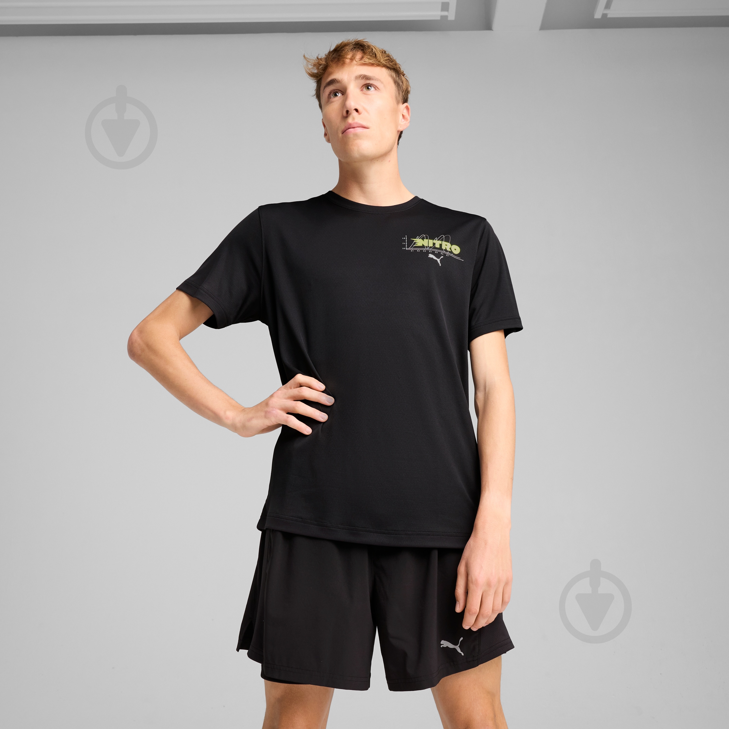 Футболка Puma GRAPHICS RUNNING NITRO TEE M 52656201 р.S черный - фото 3