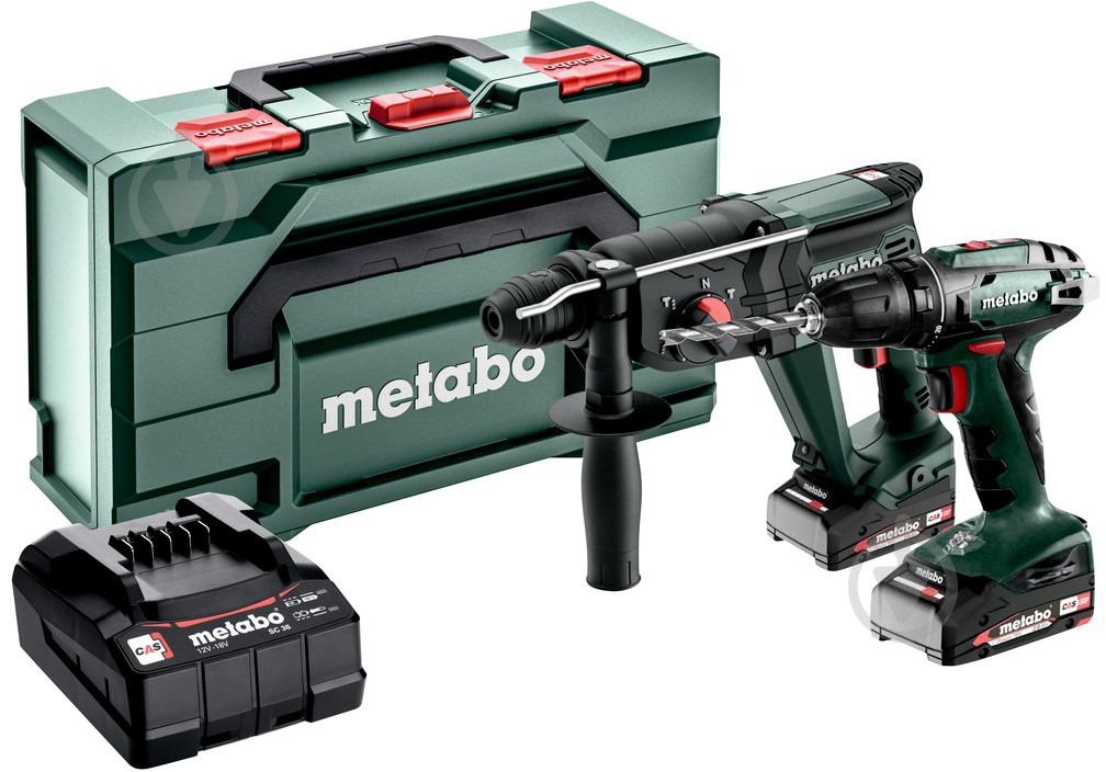Набор аккумуляторного инструмента Metabo Combo Set 2.3.2 18 V BS18+KH18LTX24 685216500 - фото 1