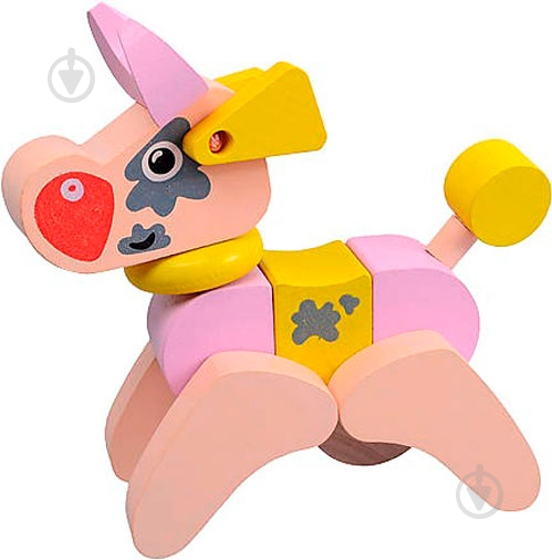 Игрушка деревянная Cubika Коровка акробат LA-4 - фото 1
