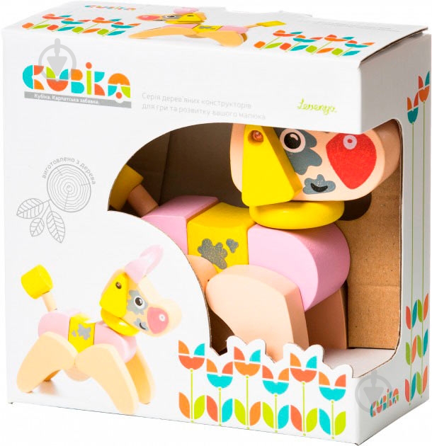Игрушка деревянная Cubika Коровка акробат LA-4 - фото 2
