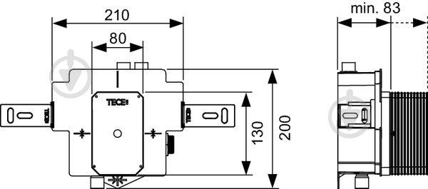 Клапан смыва TECE U2 9370040 - фото 3 Клапан смыва TECE U2 9370040 - фото 3