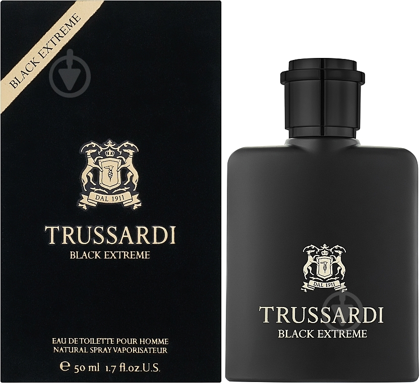 Туалетная вода Trussardi Black Extreme 50 мл - фото 1