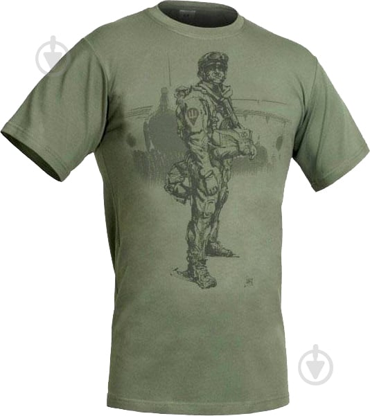 Футболка P1G з малюнком "Paratrooper" р. M [1270] Olive Drab - фото 1