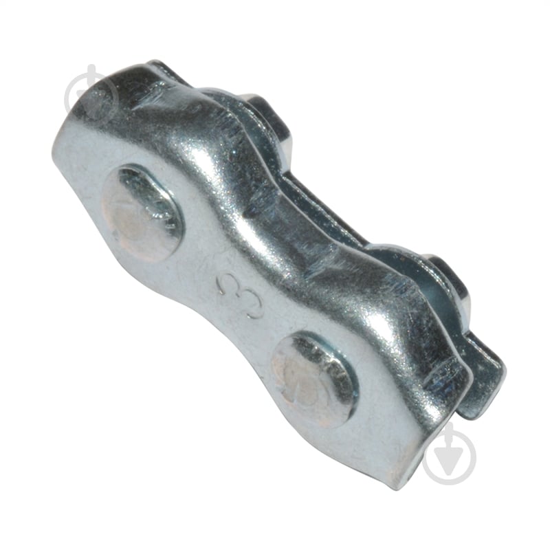 Зажим для троса двойной 3 мм - фото 1 Зажим для троса двойной 3 мм - фото 1