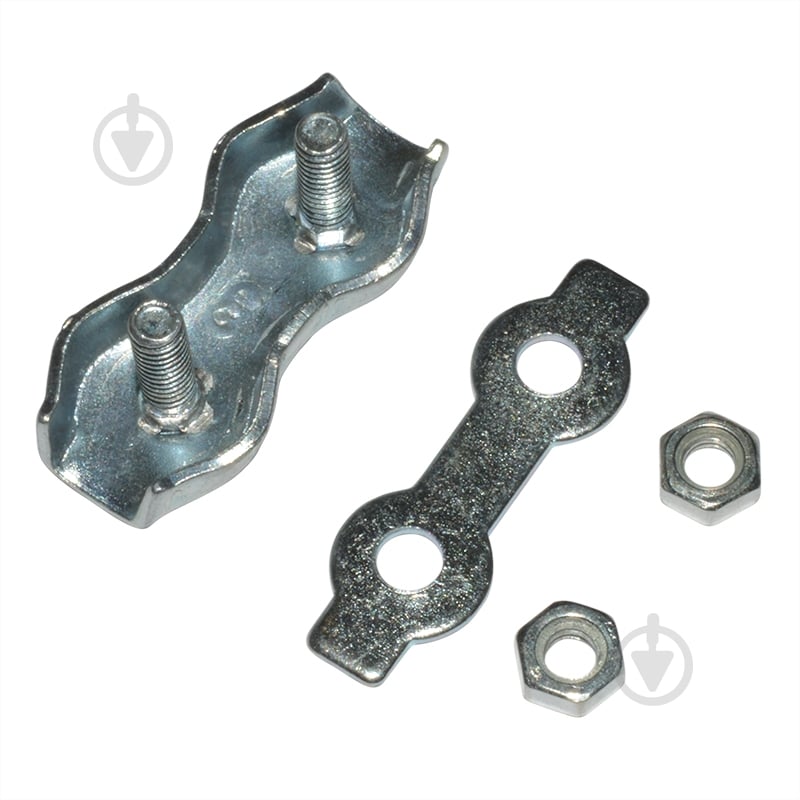 Зажим для троса двойной 3 мм - фото 2 Зажим для троса двойной 3 мм - фото 2